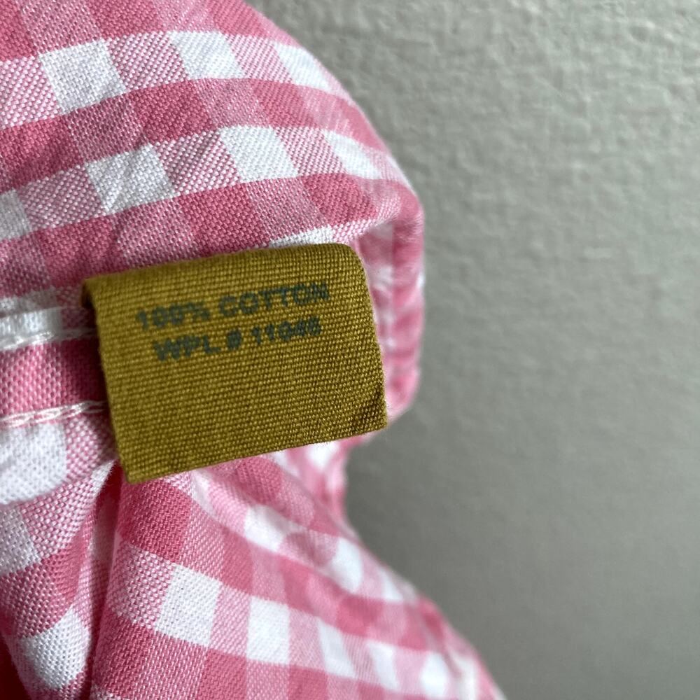 Vintage 1946 Pink Gingham Short Sleeve Button Front Oxford Shirt Medium - Picture 5 of 8